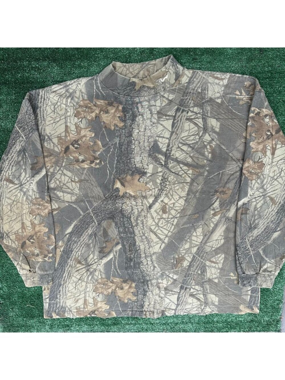 Vintage 90s Realtree Distressed Camo Long Sleeve T-Shirt XXL Outdoor Grunge Hunt